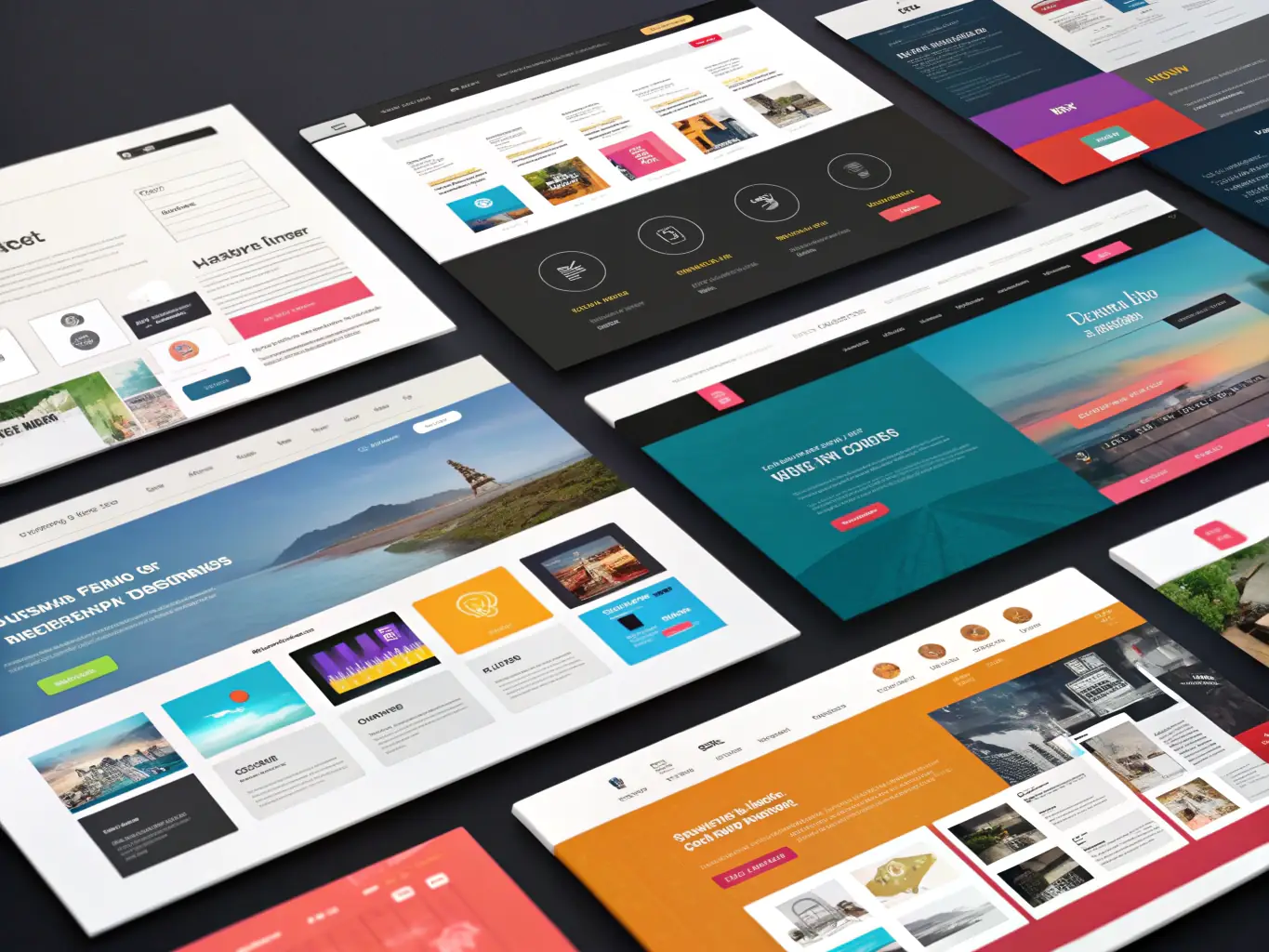 A portfolio showcase featuring various website designs created by Everest Websites & Design, highlighting the diversity and quality of their work.